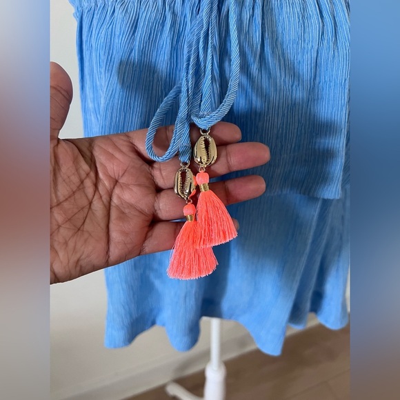 NWT Lilly Pulitzer Lapis Blue Seersucker Mays Top |Size Medium| - Picture 5 of 8